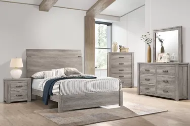 Brand New Grey 4pc Queen Bedroom Set (Available in California & Eastern King)