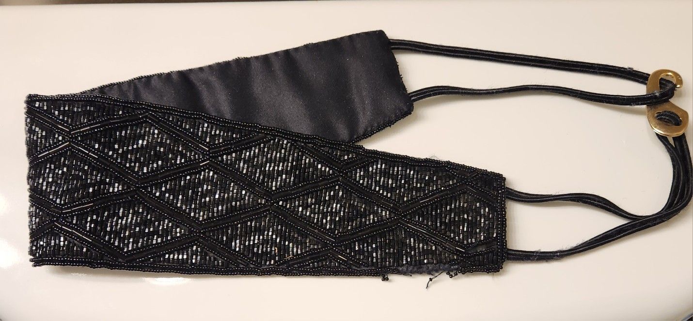 Vintage Lord & Taylor Beaded Belt W/Back Hook Closure 