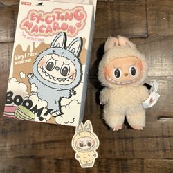 Pop Mart Labubu The Monsters Tasty Macarons Soymilk Vinyl Plush Pendant. 