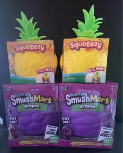 SmushMart Grapes Squeezy Pineapple Cherry Squishy