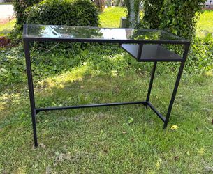 Glass & Metal Small Desk