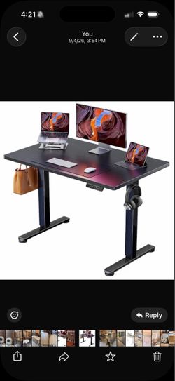 44” Black Standing Desk  ( i have a lot other desk sizes and colors 😃)