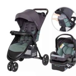 The item pictured is the Baby Trend Sonar Cargo 3-Wheel Travel System with EZ-Lift 35 Plus Infant Car Seat. This travel system is designed for comfort