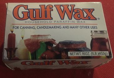Gulf Wax Household Paraffin Wax. 16 Ounce Package. For Canning, Candle Making etc