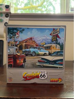 MasterPieces Cruisin' Route 66 On the Road Again 1000 Piece Puzzle - Complete