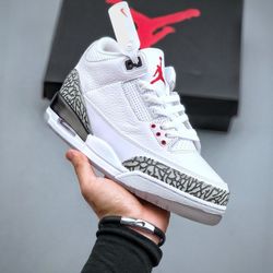 Jordan 3 Free Throw Line White Cement 40