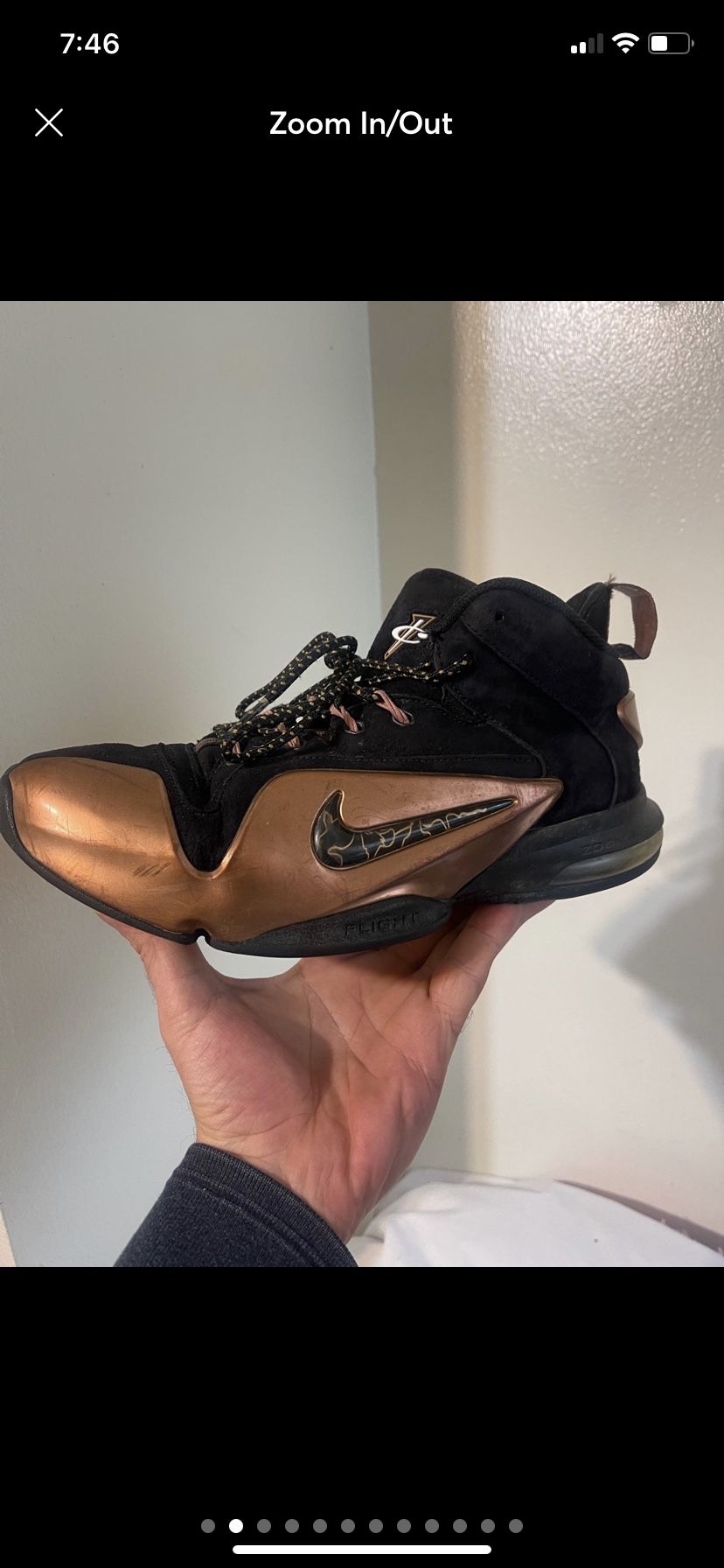 Nike Air Penny 6 Copper - US Size 9 Men 