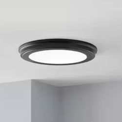 13 in. Matte Black Selectable LED Flush Mount