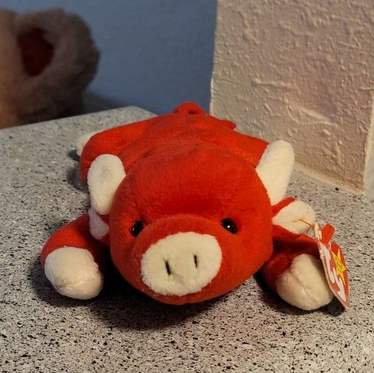 Ty Beanie Baby Snort the Bull Plush