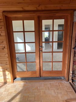 French Door 71”W 80 1/4H wood