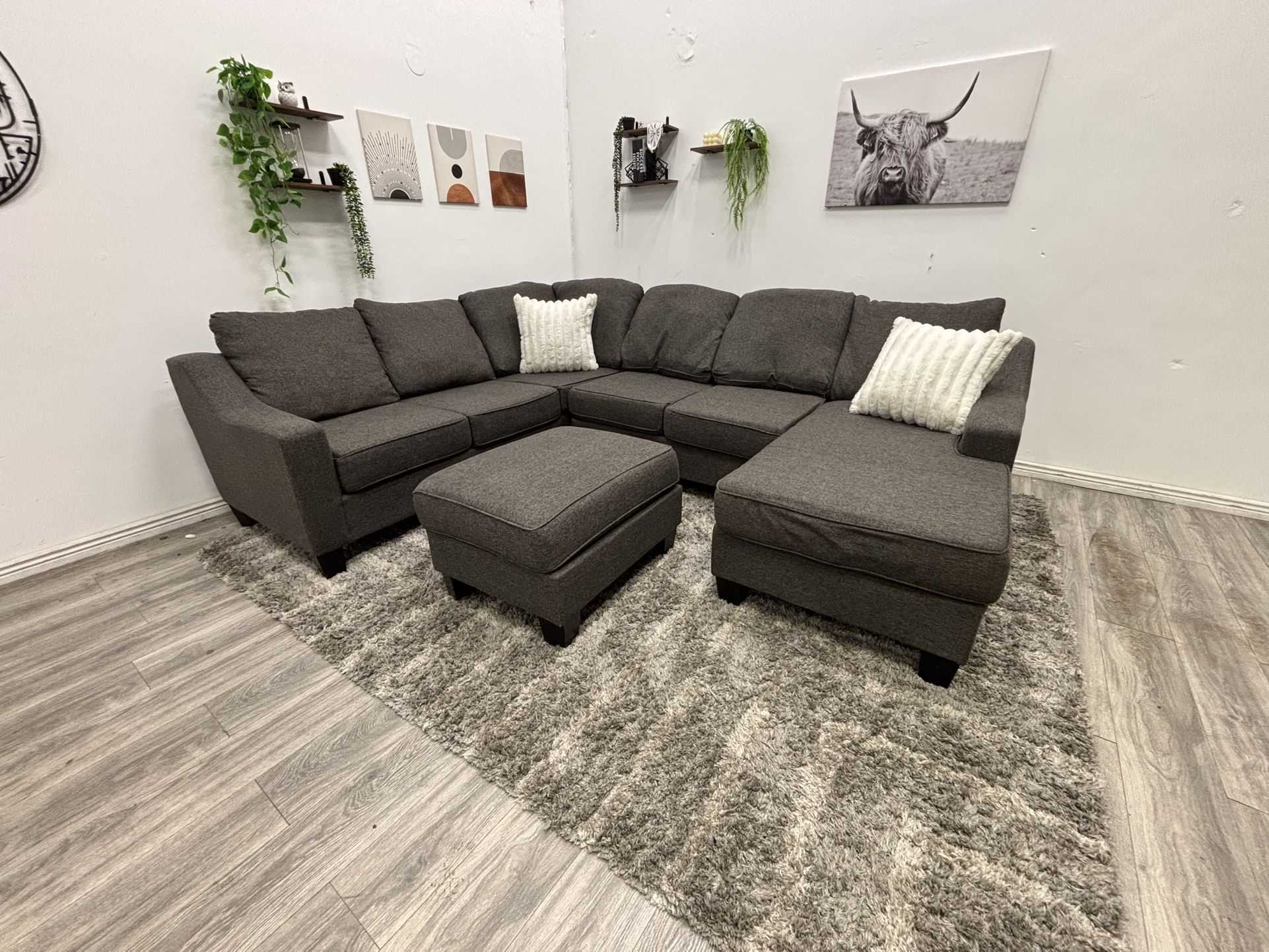Gray Sectional Couch - Free Delivery 