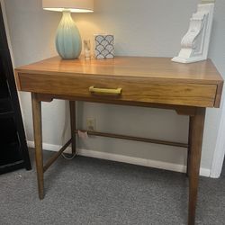 Brown Wood Mid century Modern Desk
