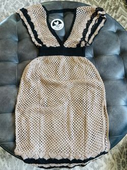 Womens Sexy Swimwear Beach Bathing suit Deep V-neck Crochet Cover Up Dress