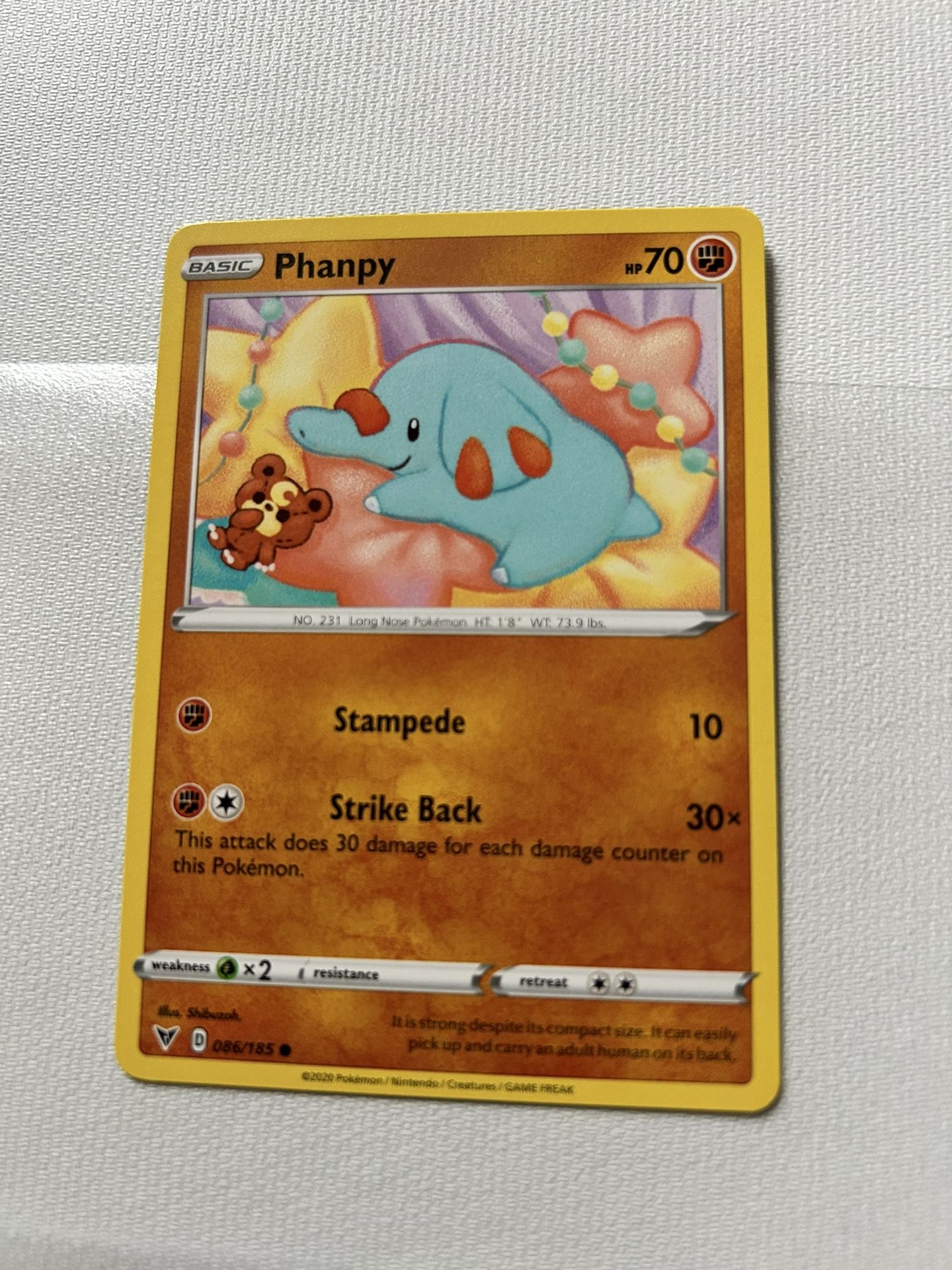 Phanpy Pokémon Card 086/185