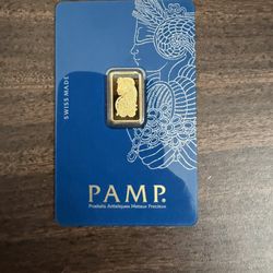Gold Bar, Lot 4 /5 Grams Pamp And Geiger & Canadian Maple.