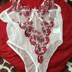 Sheer Bodysuit Thong Lingerie