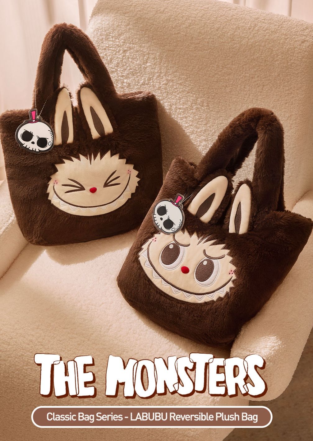 [100% Authentic] POP MART Classic Bag Series- LABUBU Reversible Plush Bag