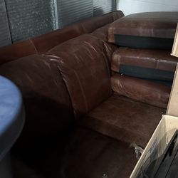 Set Of 2!!! — 3 Person Leather Couches