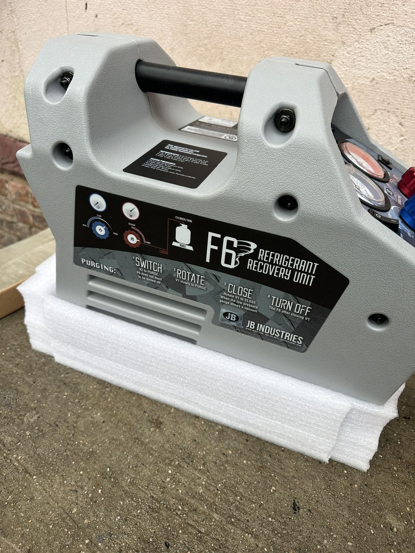 f6 refrigerant recovery unit