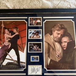Star War actors Carrie Fisher & Mark Hamil collage picture frame