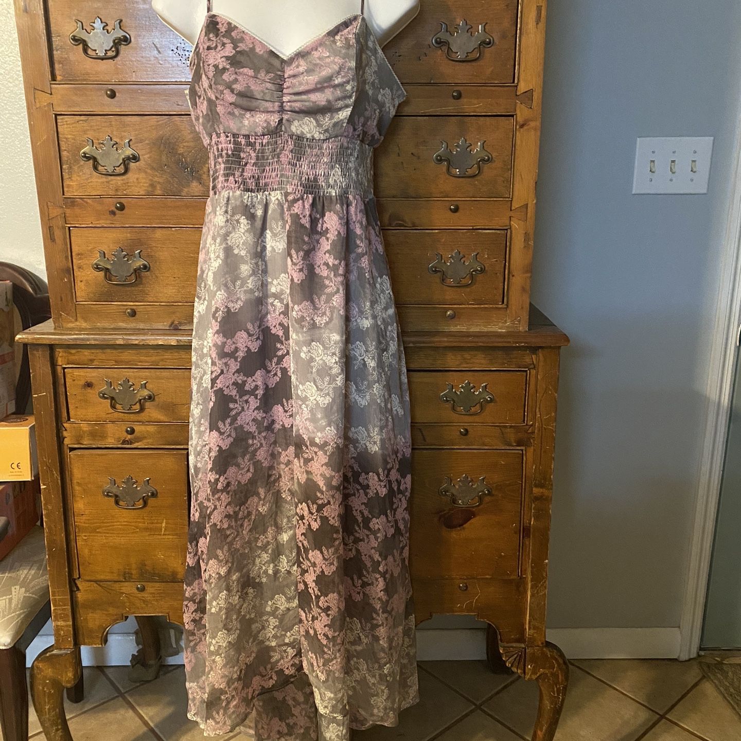 princess vera wang floral dress PRINCESS VERA WANG Juniors SIZE 0 Strappy Back Mini Dress Black Floral Print