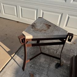 Small Iron & Stone Pot Plant Holder 