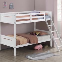 Twin/Twin Bunk Bed White
