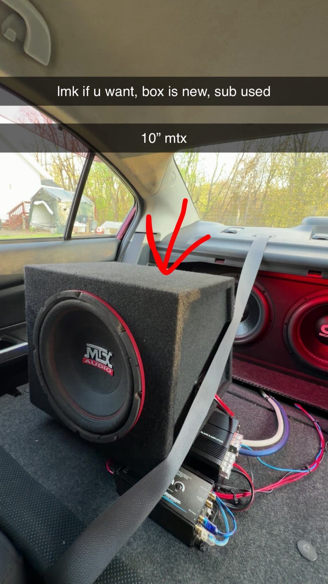 10” mtx subwoofer, with Ren 850s Amp