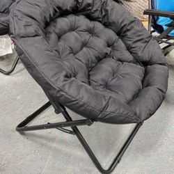 Black Foldable Saucer Chair