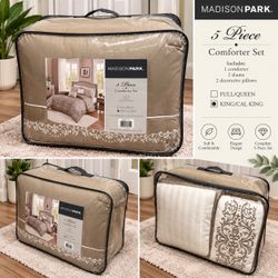Madison Park 5-Piece King/Cal King Comforter Set – Brand New