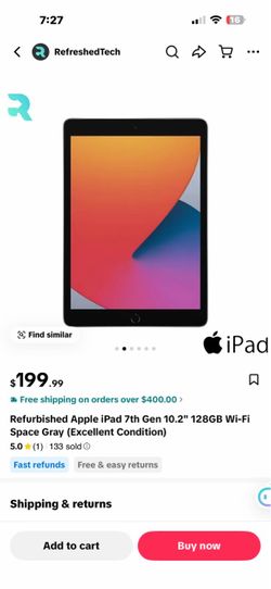 I pad 7gen 128 gb
