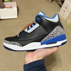 Size 9 - TRIED ON Air Jordan 3 Retro Sport Blue
