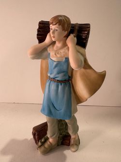 Thomas Kinkade Hawthorne Village Steadfast Lad Wood Carrier Nativity Figurine