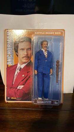 Anchorman Ron Burgundy 8" Action Figure Battle Ready Ron - Actor Will Ferrell