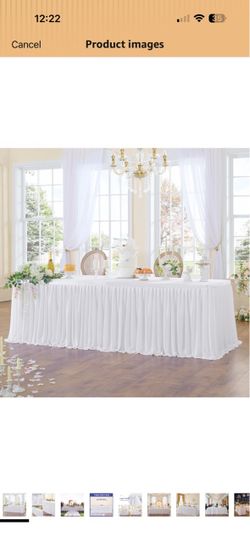 White Table Skirt 2pck 8ft