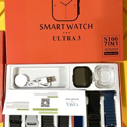 2 Pack - Pink & Black 7 Bands Smartwatch