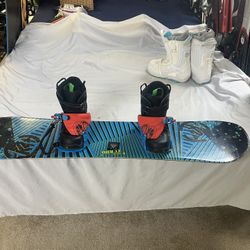 Kids K2 Snowboard Package With Boots And Bindings 