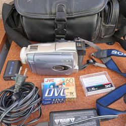 Sony Digital Handycam DCR-TRV38 With 2 Functional Batterys And 2 Blank Cassetes Charger And Case Included.