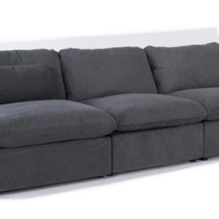 Living Spaces Grey Sectional 2 Piece Couch