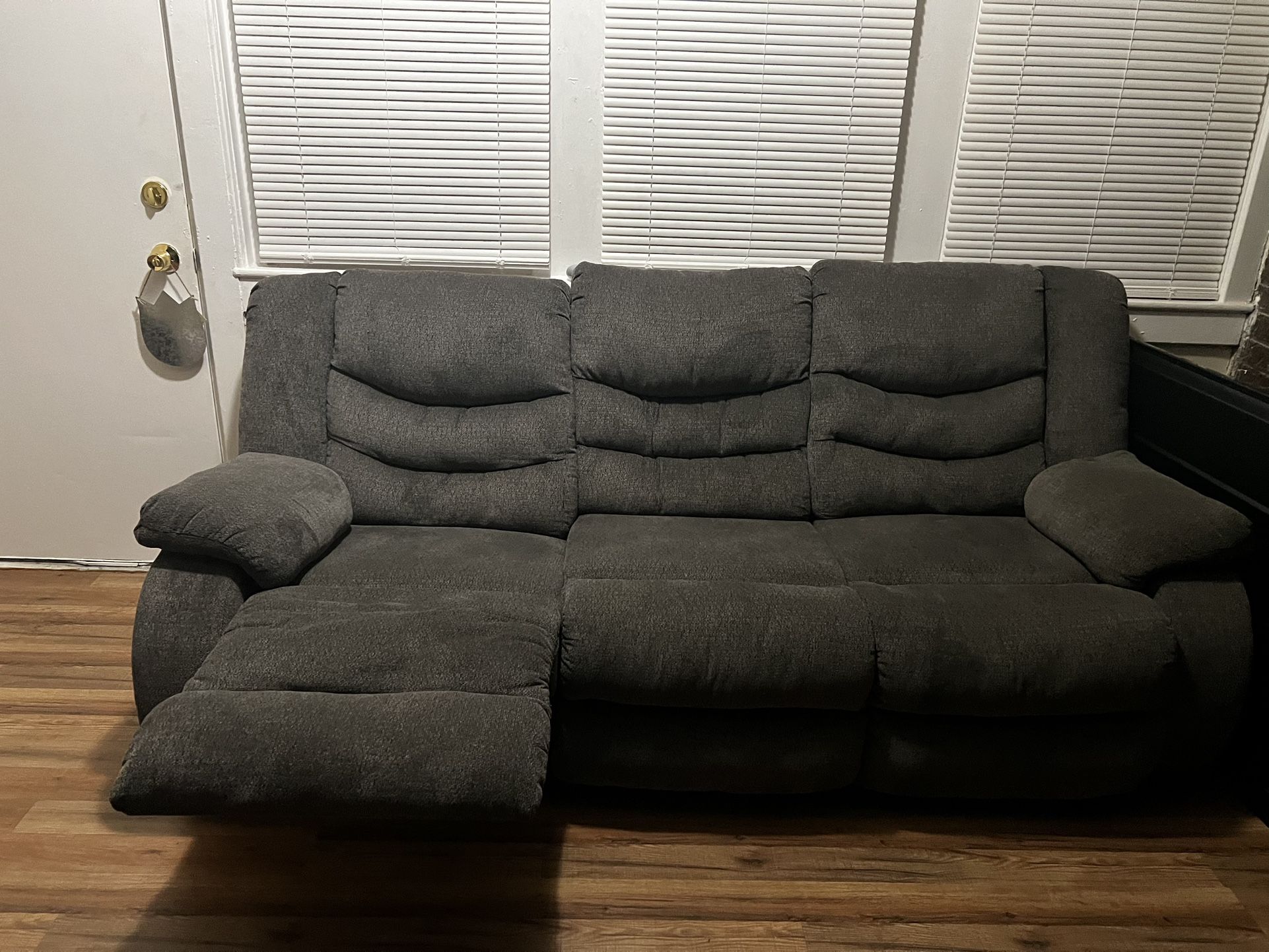 Gray Reclining Sofa