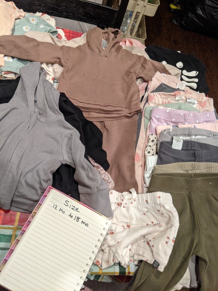 12 And 6 months Clothing All For one Price 50.00
