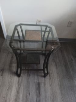 Glass top end table