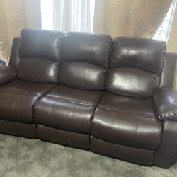 Recliner Leather Sofa