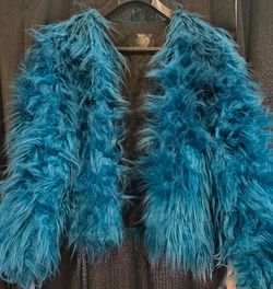 🩵💙QIYE Teal Faux Fur Jacket💙🩵