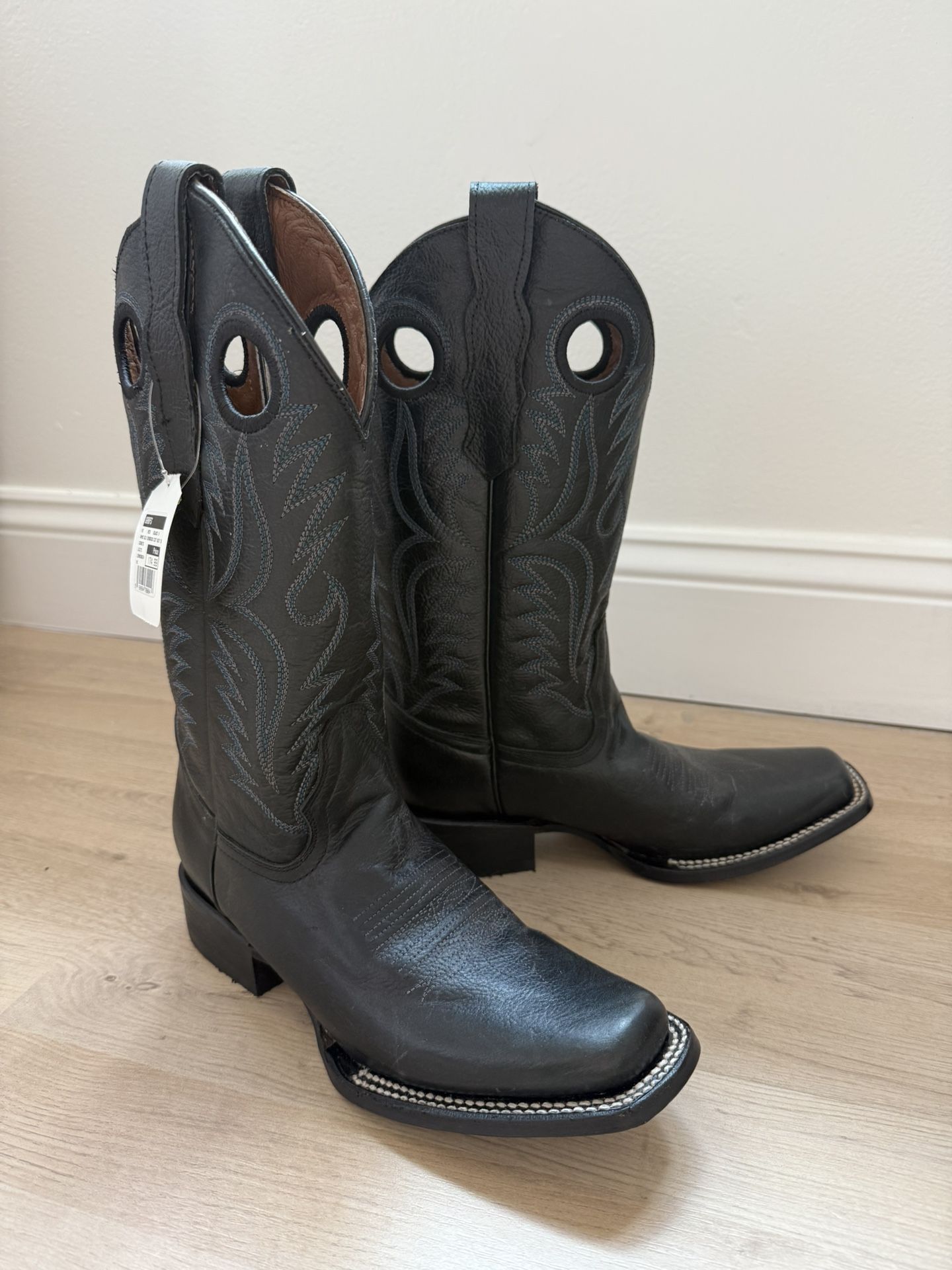 New! Black Leather Boots