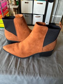 Tan Suede Chelsea Ankle Booties