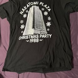 Nakatomi Plaza - 1988 Christmas Party black t shirt DIE HARD men's 3XL