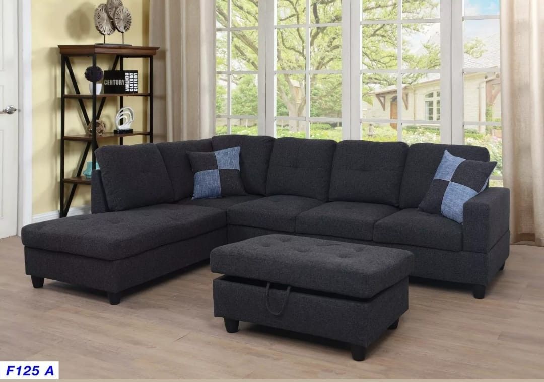 Sectional and ottoman