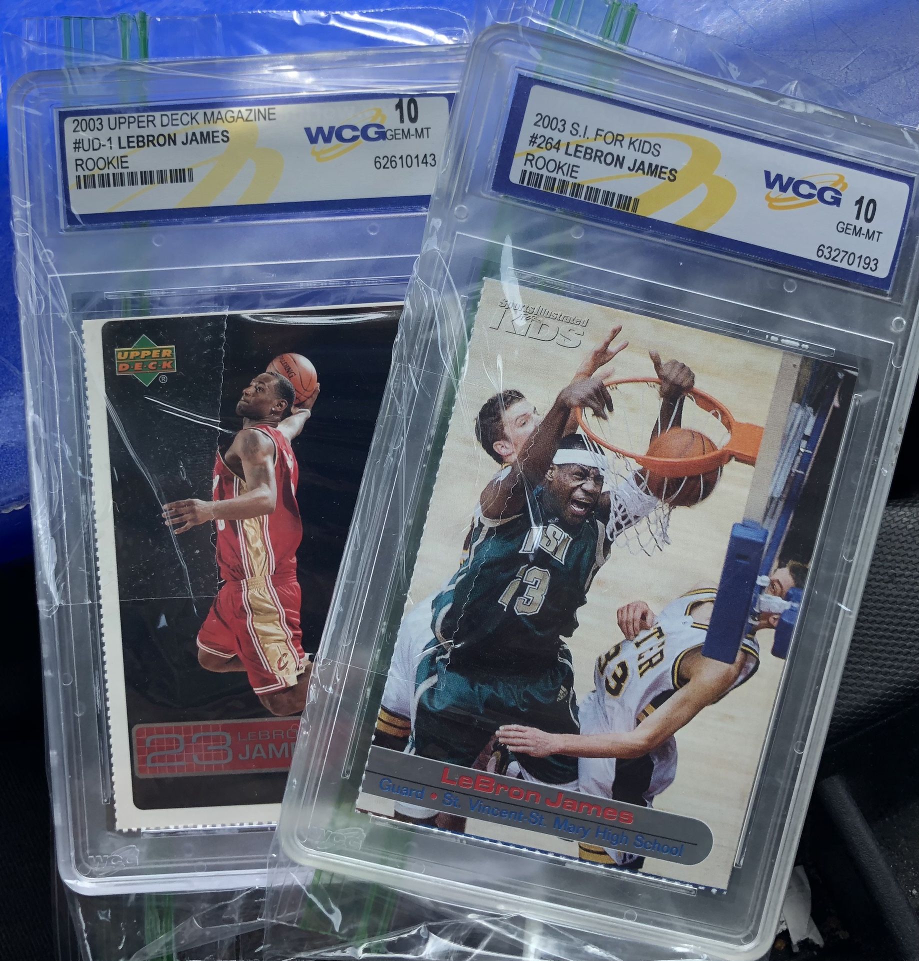 lebron james rookie card graded 2003 UD NBA 21 PGI 10 Graded 2003-04 Upper Deck LeBron