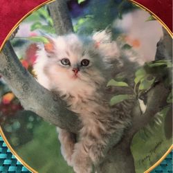 Franklin Mint Heirloom Cat Plate